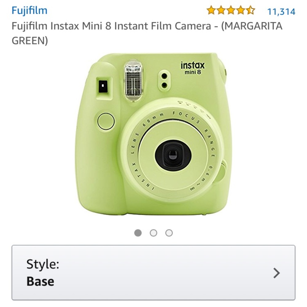 Light green Fuji Film 9 Polaroid Camera